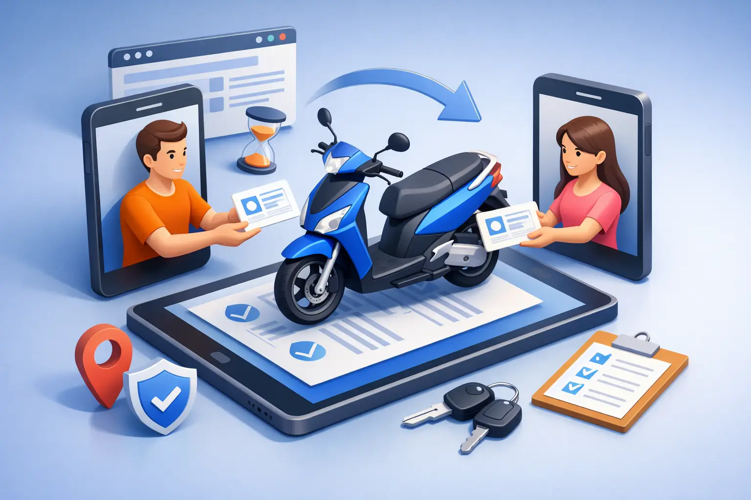 Cambio titularidad moto online sin esperas