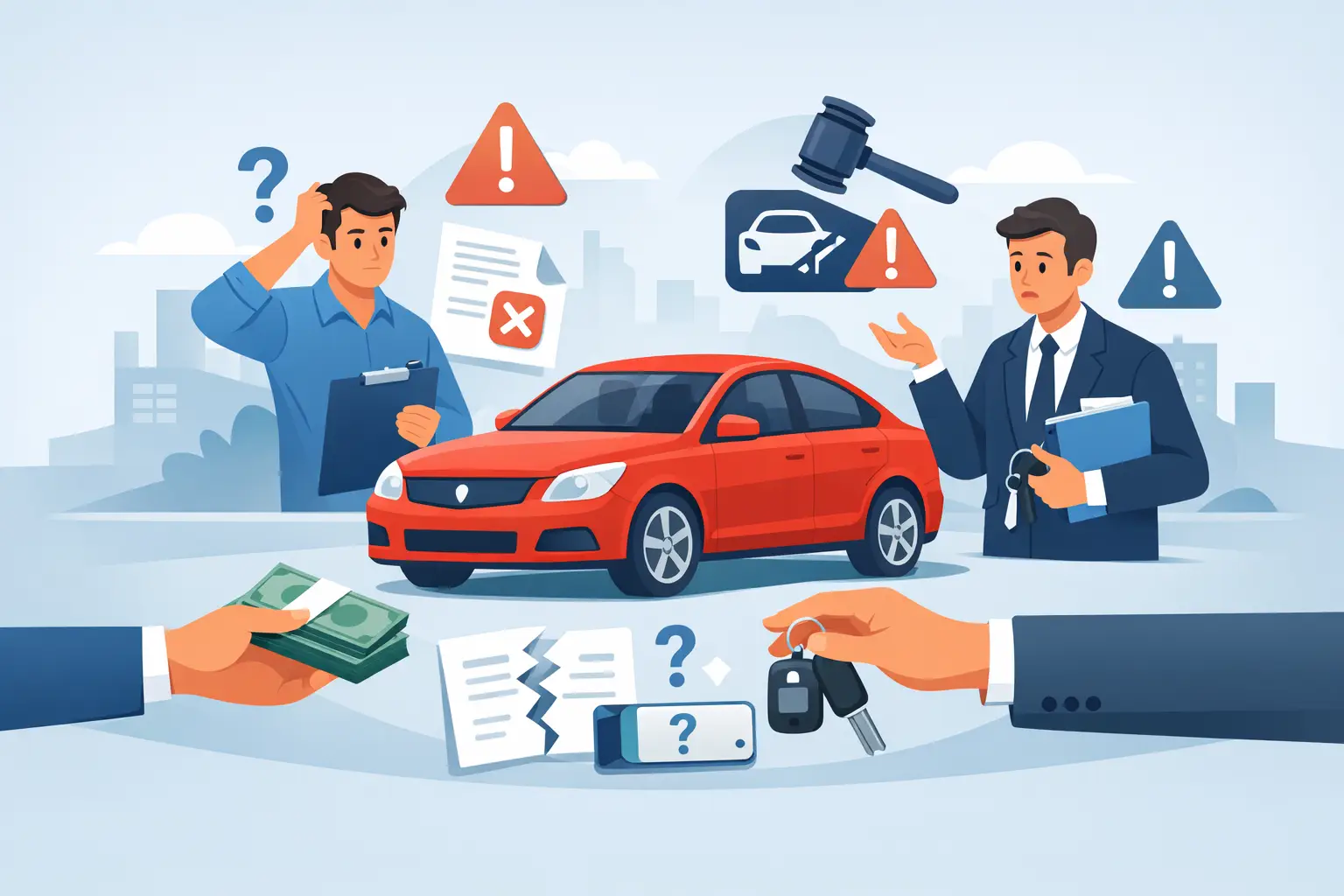Errores en la transferencia de coche de segunda mano