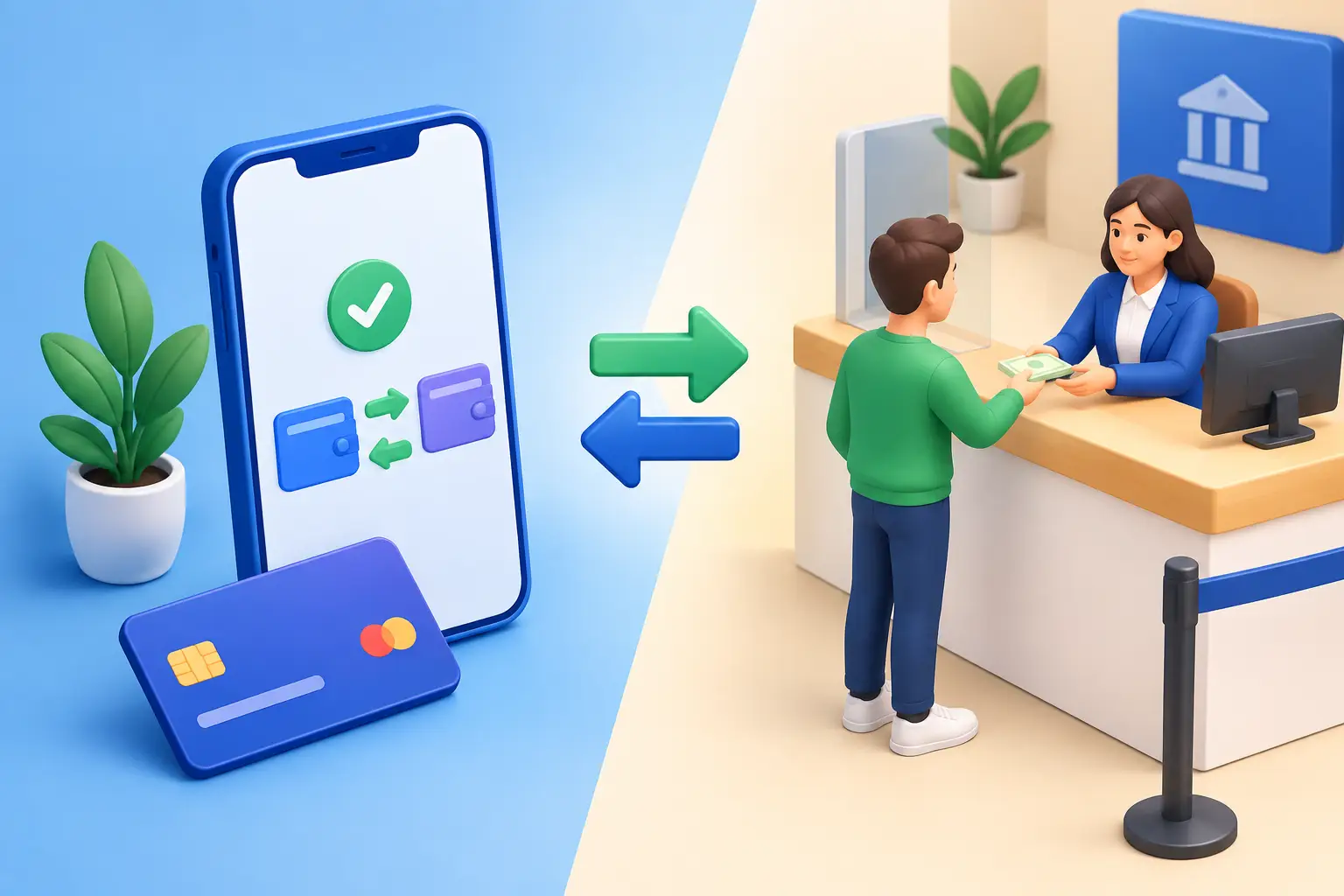 Transferencia digital versus presencial, ¿qué conviene?