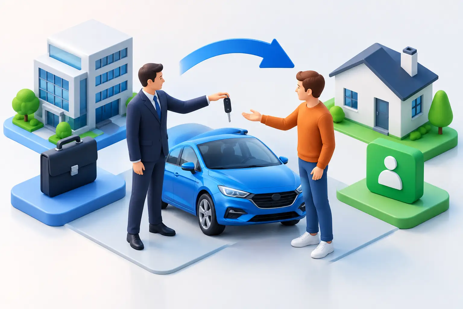 Transferencia coche empresa a particular: pasos